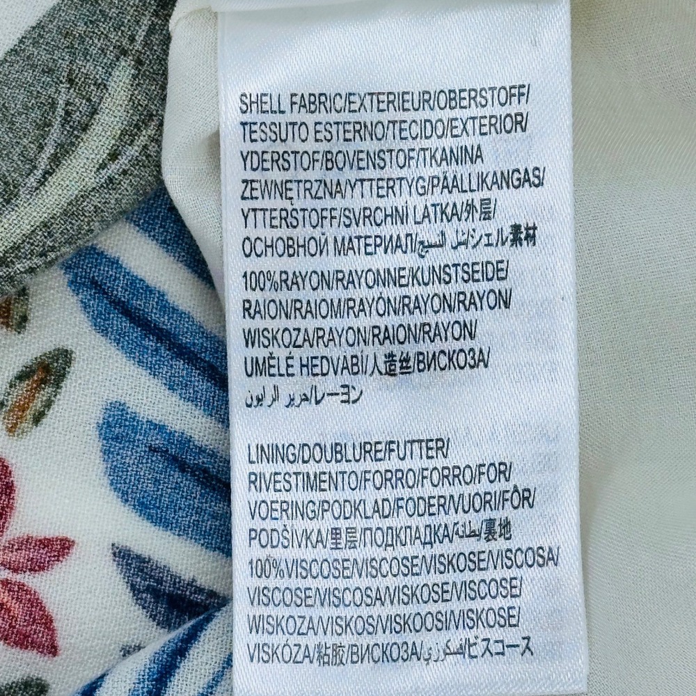 Farm Rio NWT Off-White Macaw Flight Maxi Dress Tropical Bird Print Long Sleeve L - Picture 9 of 16